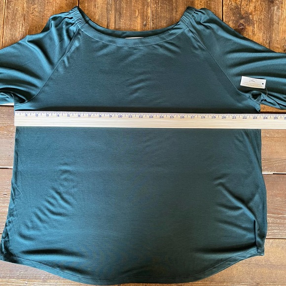 SALE!!⏱ Lark & Ro Forest Green 3/4 Sleeve Top XXL NWT - Picture 5 of 5
